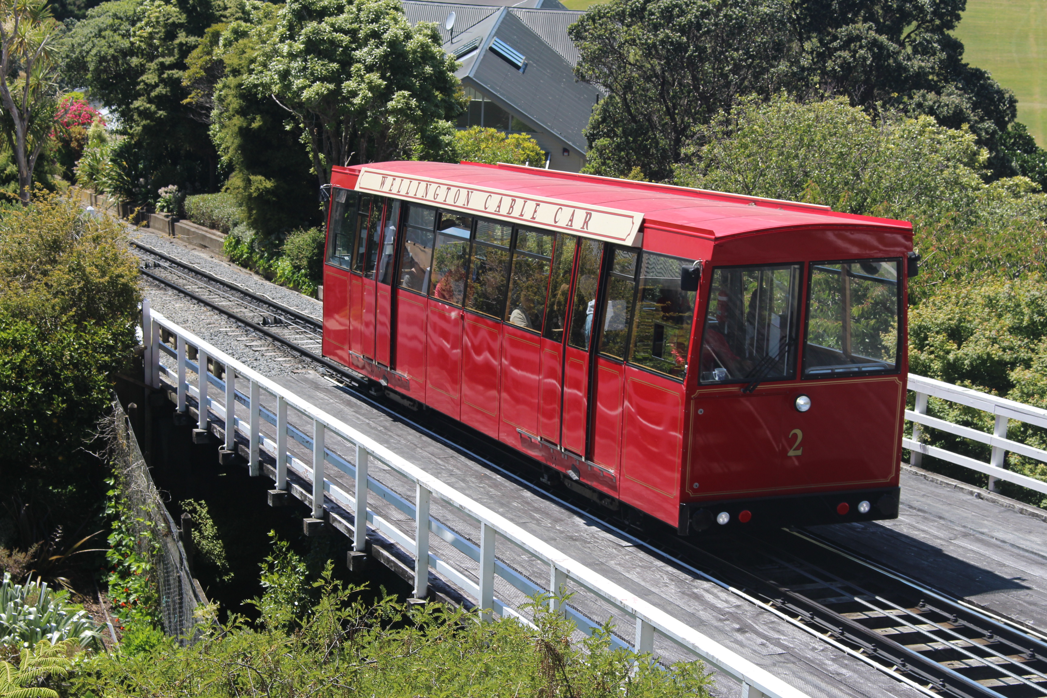 Wellington cable car to city's botanical gardens