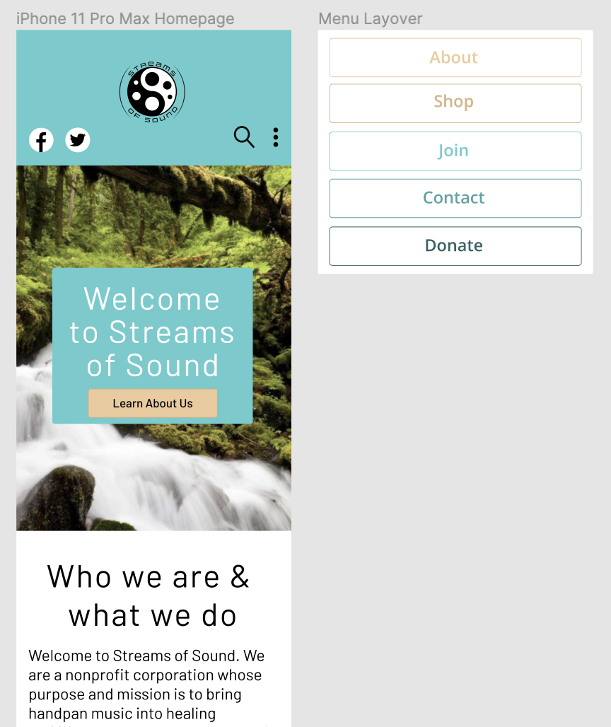 First Iteration for Mobile
